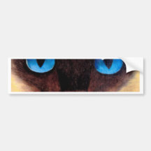 Siamese Cat Feline Pet Painting - Multi Bumper Sticker