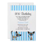 Siamese Cat Striped Birthday Invitation