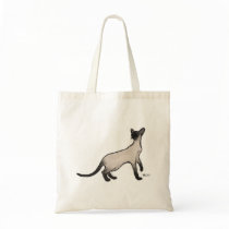 Siamese Cat Tote Canvas Bags