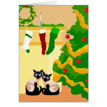 Siamese Cats Christmas Cards