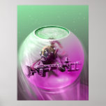 Siamese Fighting Fish in Space posters