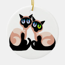 Siamese Love Christmas Ornament