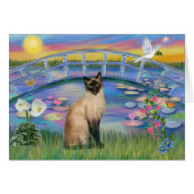 Siamese  - Sunrise Lilies Greeting Cards