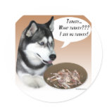 Siberian Husky (black) Turkey stickers