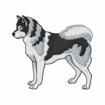 Siberian Husky Embroidered Jacket