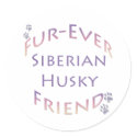 Siberian Husky Furever Friend stickers
