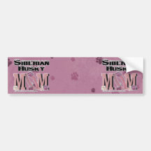 Siberian Husky MOM Bumper Sticker