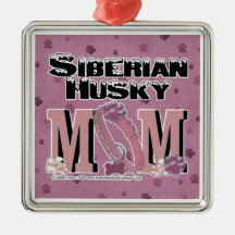 Siberian Husky MOM Christmas Ornament