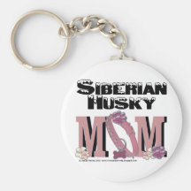 Siberian Husky MOM Key Chain