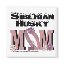Siberian Husky MOM Refrigerator Magnets