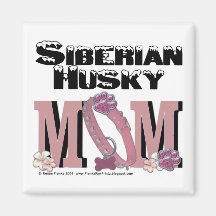 Siberian Husky MOM Refrigerator Magnets