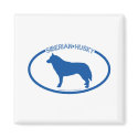 Siberian Husky Silhouette Magnet