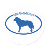 Siberian Husky Silhouette Sticker