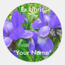 Siberian Iris Coordinating Items Round Sticker