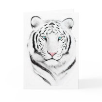 Siberian White Tiger Card
