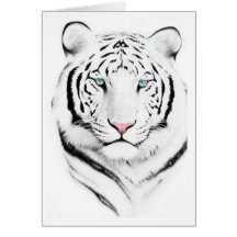 Siberian White Tiger Card