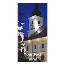 Sibiu at night picture card