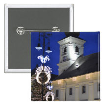 Sibiu at night pinback button