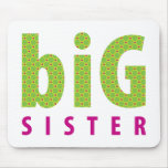 SIBLINGS COLLECTION - big sister {lime} Mouse Mats