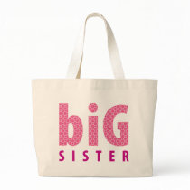 SIBLINGS COLLECTION - big sister {pink} Canvas Bags