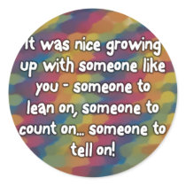 Siblings Round Sticker