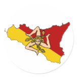 Sicily Flag Trinacria Sticker
