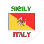 Sicily Italy Round Sticker