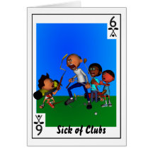 Sick of Clubs Greeting Card