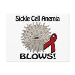 Sickle Cell Anemia Blows Awareness Design Postcard