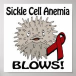 Sickle Cell Anemia Blows Awareness Design Poster