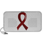Sickle Cell Disease Burgundy Ribbon 3 Laptop Speaker