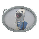 Sid the Pug at Dog Beach, San Diego, CA Belt Buckle