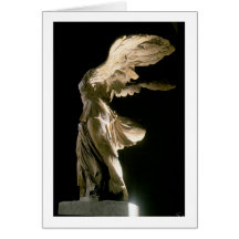 Side view of the Victory of Samothrace (Parian mar Card