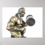 Side view of weightlifter print