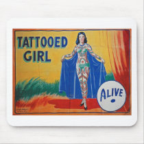Sideshow Tattooed Girl Mousepads