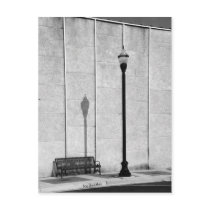 Sidewalk Bench Postcard