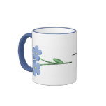 Sideways Blue Flowers Coffee Mug