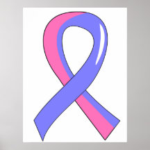 SIDS Blue Pink Ribbon 3 Posters