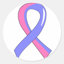 SIDS Blue Pink Ribbon 3 Stickers