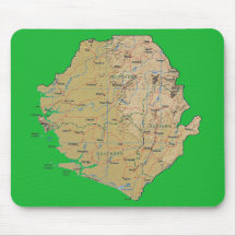 Sierra Leone Map Mousepad