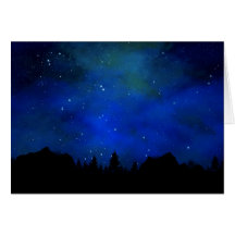 Sierra Nevadas Night Sky Greeting Card