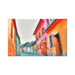 Sighisoara colourful buildings canvas print