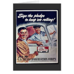 Sighn The Pledge To Keep 'Em Rolling!S Greeting Card