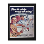 Sighn The Pledge To Keep 'Em Rolling!S Postcard