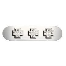 Sigma Pi Cross B+W Skate Board