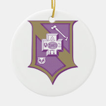 Sigma Pi Shield 2-Colour Christmas Ornaments