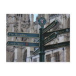 Sign in front of York Minster - York, England postcards