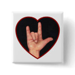 SIGN LANGUAGE I LOVE YOU HEART, HAND PIN