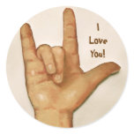 SIGN LANGUAGE: I LOVE YOU: STICKERS
