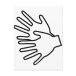 sign language icon postcards